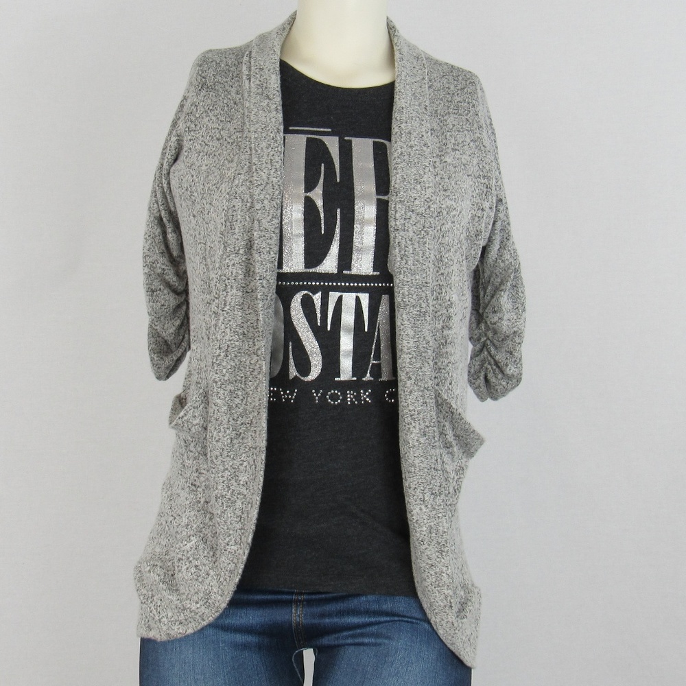 Free Kisses Multi-Tone Grey Cardigan